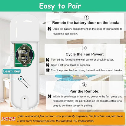 Prichor 99770 Ceiling Fan Remote Control
