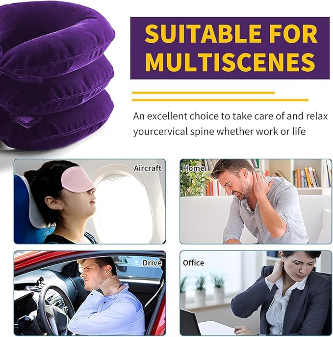 Cervical Traction Device for Neck Pain Relief, Adjustable Inflatable Neck