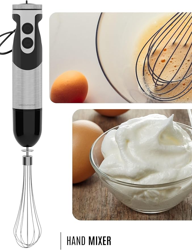 Megawise High-Power Hand Blender – 400W Max Power