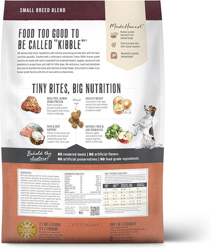 The Honest Kitchen Whole Food Clusters Small Breed Grain Free Beef Dry Dog Food, 10 lb Bag