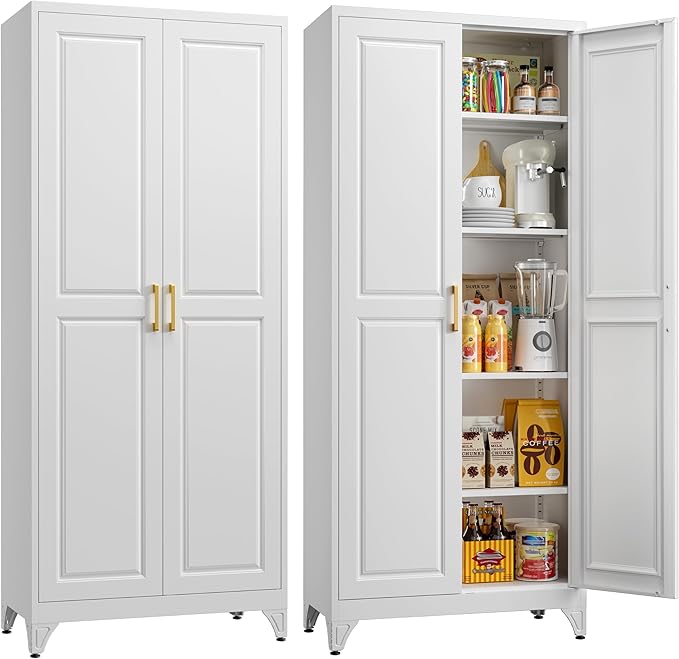 Kitchen Pantry Storage Cabinets, Utility Kitchen Cupboard, Large Steel Cabinets