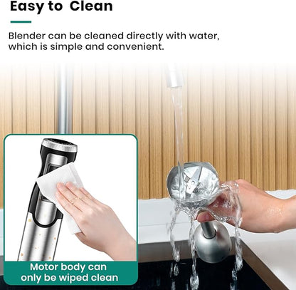 1800W Immersion Blender Handheld 4-in-1 Hand Blender Stick