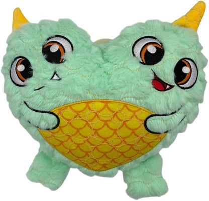 Bite Force - Durable & Strong Dog Toy Blue Two Headed Monster with Squeaker, Kevlar-Reinforced for Aggressive chewers.