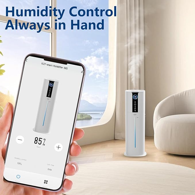 9L Smart Humidifiers for Bedroom Large Room, 2.3Gal Cool Mist Top Fill Diffuser