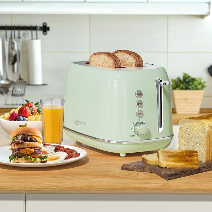 2 Slice Stainless Steel Toaster Retro