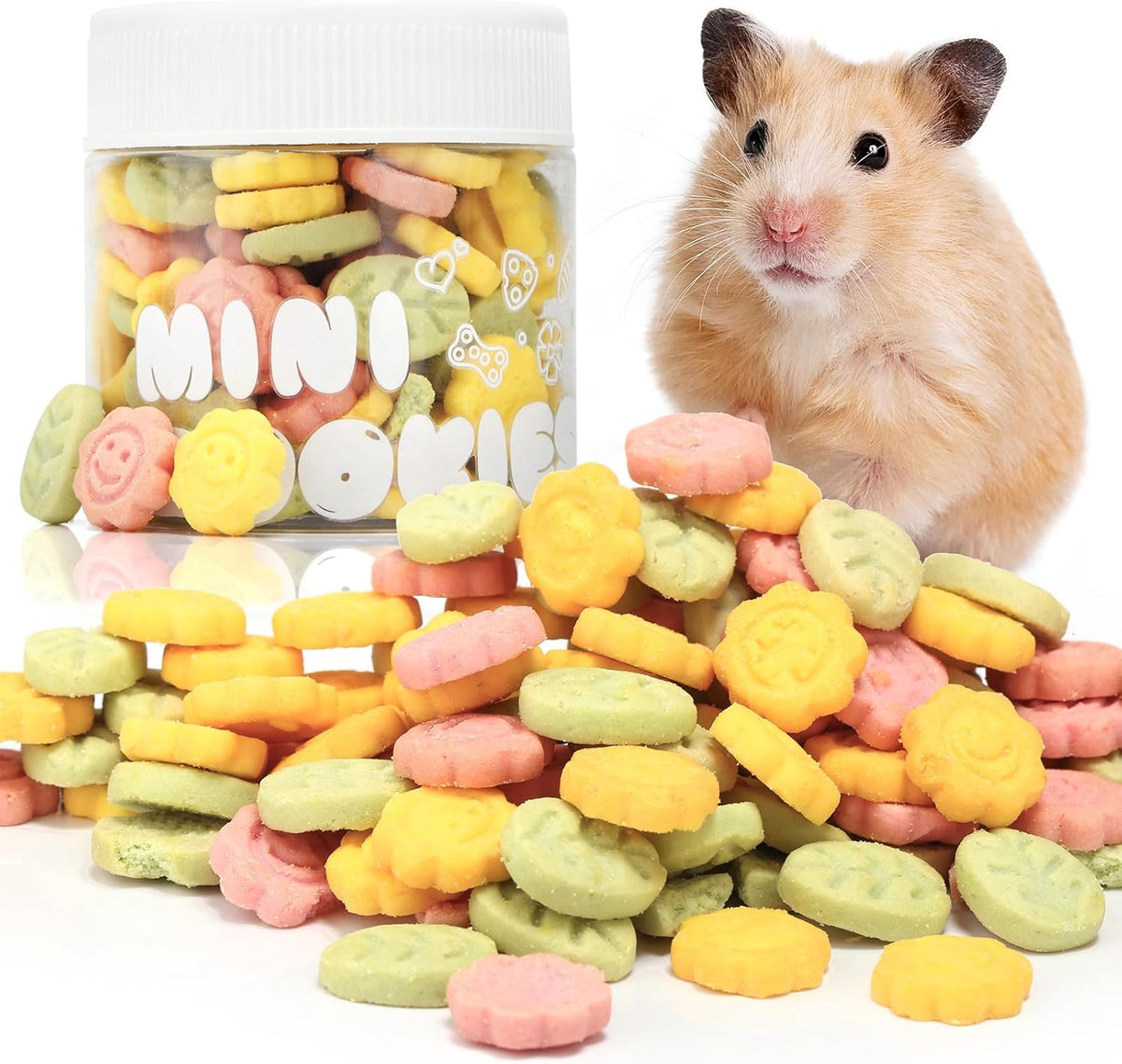 Abizoo 3 Vegetable Chews Treats: Grain Free Natural Snacks with Beet, Carrot, Spinach for Hamsters, Rabbits, Guinea Pigs & Gerbils Crunchy for Digestive Support & Dental Health 1.76oz/50g