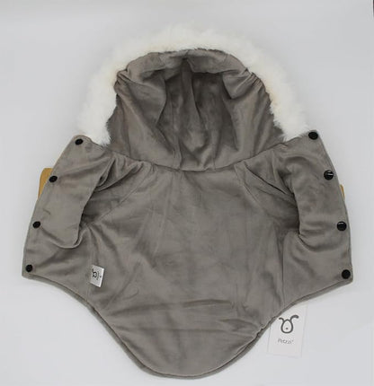Pet Warm Dog Coat for Winter Dog Clothes Hooded Dog Jacket for Small Puppies Medium Large Dog Cat Clothes Insulated Padded Snow Jacket for Cold Weather Faux Fur (X-Small, Yellow)