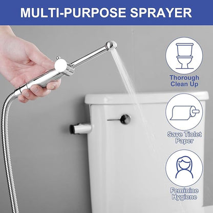 Chrome Handheld Bidet Sprayer for Toilet