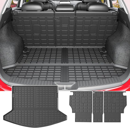powoq Cargo Mat Compatible with 2017-2022 Mazda CX5 Trunk Mat Cargo Liner Backrest Trunk Liner TPE Replacement for 2017-2022 Mazda CX-5 Accessories (Trunk Mat+Backrest Mats)
