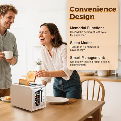 2 Slice Easy Touch Screen Toaster, Stainless Steel Toaster
