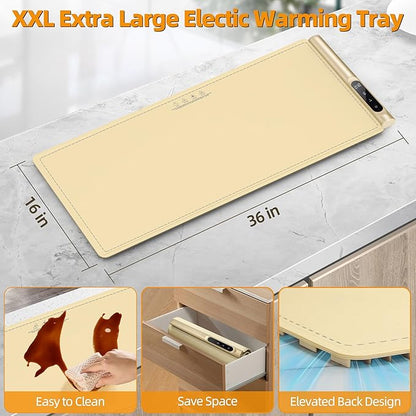 Graphene Food Warming Mat, Extra Large Electric Warming Tray