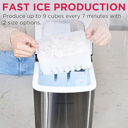 Frigidaire Compact Countertop Ice Maker, Makes 26 Lbs. of Bullet Shaped Ice
