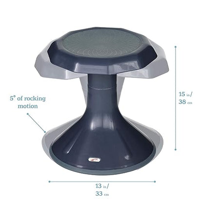 ECR4Kids ACE Active Core Engagement Wobble Stool, 15-Inch Seat Height, Flexible Seating, Navy