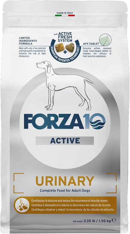 Forza10 Active Urinary Care Dog Food - 3.3 Pounds, Limited Ingredient Dry Dog Food for Urinary Support, UTI and Struvite Stone Management with Fish Protein & Cranberry, Fish Flavor