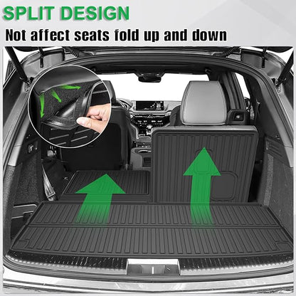 Original 2022-2026 MDX Cargo Liners & Backrest Mat for Acura MDX - Custom Fit Upper and Lower Position Trunk Mat & 3rd Row Seat Backrest Mat - All Weather Odorless TPE Car Mats for Acura MDX 2022-2026