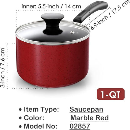 Cook N Home Non Stick Sauce Pan, 1 Quart Saucepan