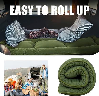 MAXYOYO Cot Japanese Floor Futon Mattress, Single Size Tatami Mat Sleeping Pad Foldable Roll Up Boys Girls Narrow Mattress Kids Lounger Pillow Bed