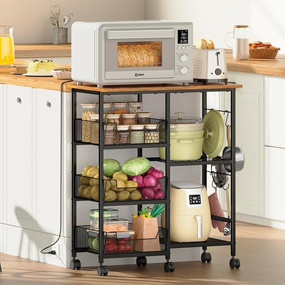 Rolling Kitchen Storage Microwave Cart, Kitchen Island