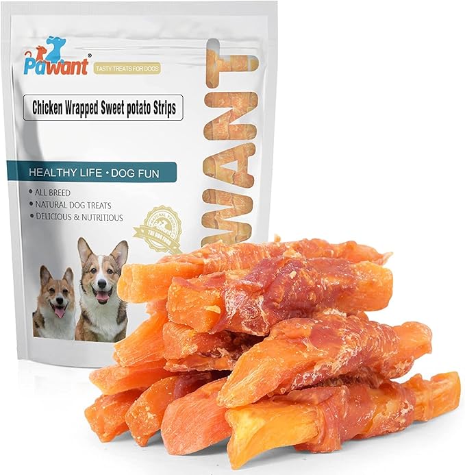 Dog Treats Chicken Wrapped Sweet Potato Dog Snacks, Puppy Training Snacks, Rawhide Free Treats 1lb/454g