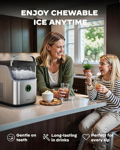 Silonn Nugget Ice Maker Countertop, Ice Basket