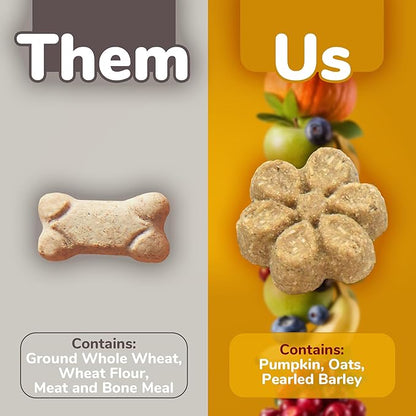 Fruitables Baked Dog Treats – Healthy Low Calorie – Free of Wheat, Corn and Soy – Pumpkin and Banana – 12 Ounces (Pack of 2)