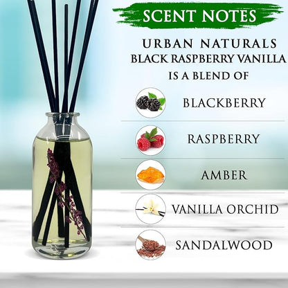 Urban Naturals Black Raspberry Vanilla Reed Diffuser Set | Made
