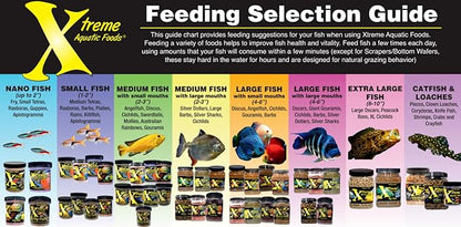 Xtreme Scrapers Wafers - Premium 14mm Fast-Sinking Fish Food – Nutrient & Cellulose Rich Ideal for Nocturnal Feeders, Catfish, Plecostomus Species, and Loaches – USA Farm Grown (64oz)