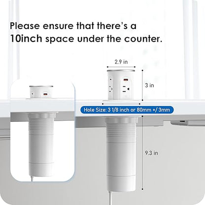 ANNQUAN Motorized Pop Up Countertop Receptacle