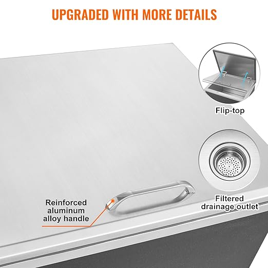 VEVOR Drop in Ice Chest, Commercial Ice Bin