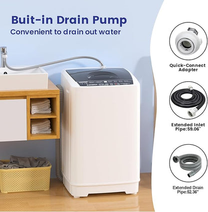 BANGSON 1.31cu.ft Portable Washing Machine, Full-Automatic Washing Machine