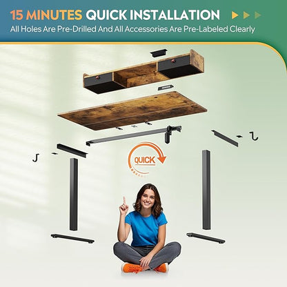 DEVAISE 55×28 Inch Electric Standing Desk