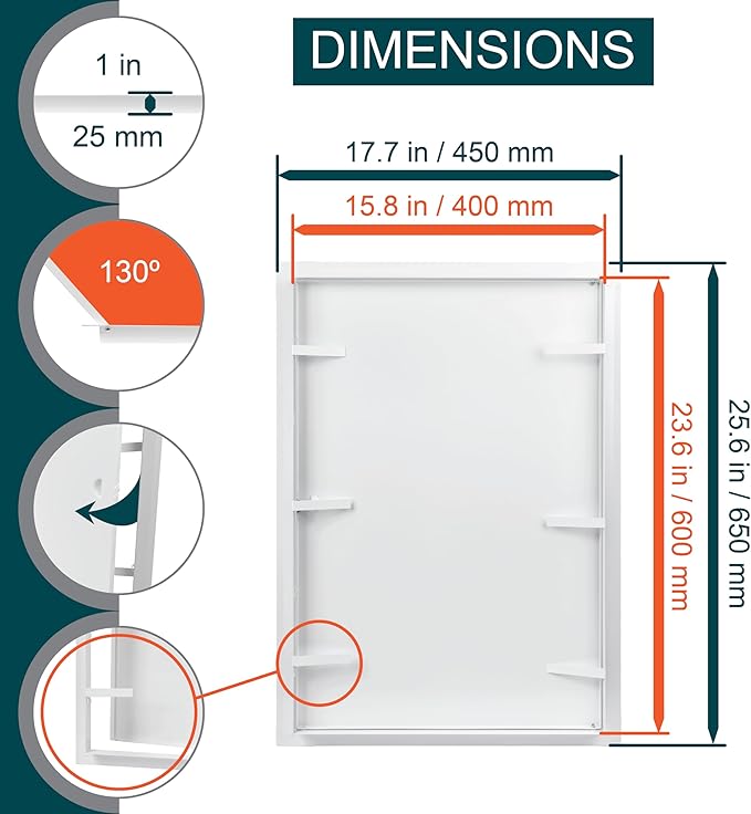 16" x 24" White Metal Access Panel. Service Shaft Door Panel. Plumbing