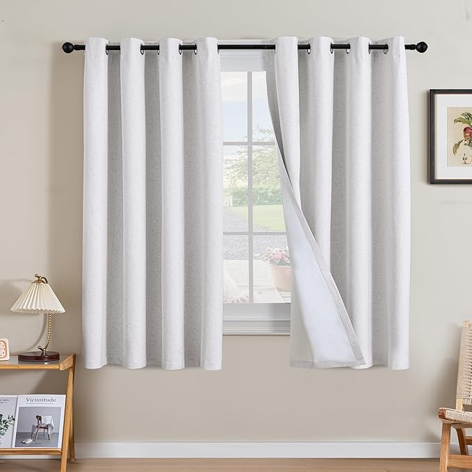 H.VERSAILTEX Linen Curtains 100% Blackout Curtains