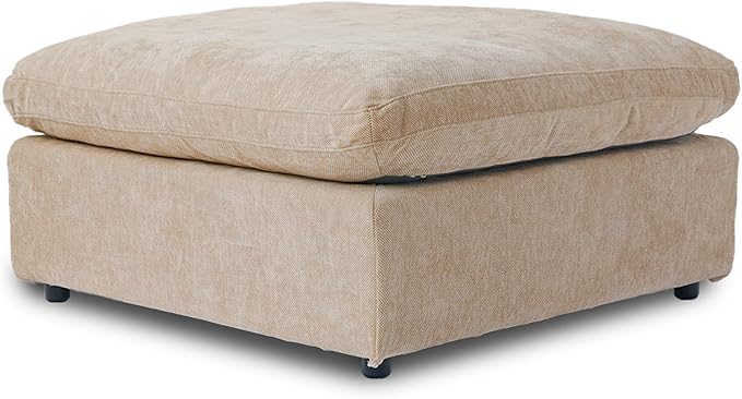 WJShome Modern Ottoman Module for Living Room, Cushion Covers Removable, Minimalist Comfy Breathable Footstool