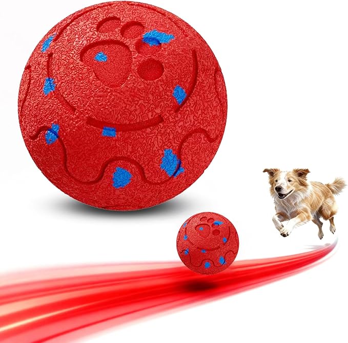 Dog Balls: Interactive Dog Ball, Self-Moving Dog Toy with Auto-Rolling & Bouncing, E-TPU Material, IP54 Waterproof, Motion-Activated, for Small/Medium/Large Dogs (Red)