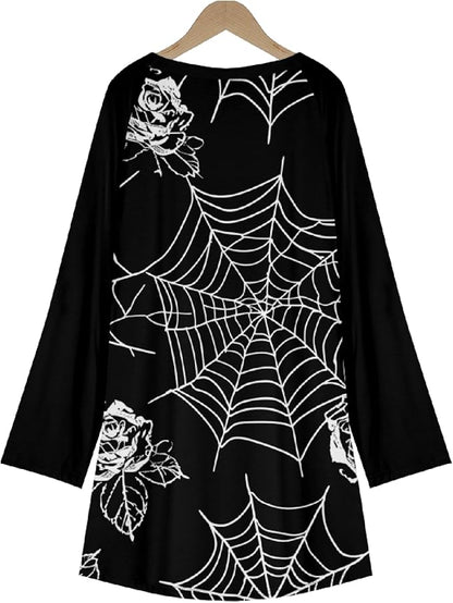MARSVOVO Women Novelty Graphic Plus Size Sweater Crewneck Long Sleeve Cute Printed Loose Fit Casual Fall Sweaters Top