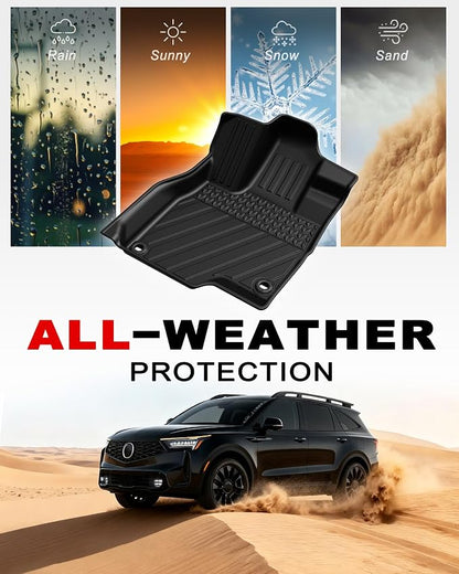 Floor Mats & Cargo Liner Fit for 2019-2026 Acura RDX, All Weather TPE Floor Liner Custom Fit for RDX Accessories, 1st, 2nd Row and Cargo Liners, Black