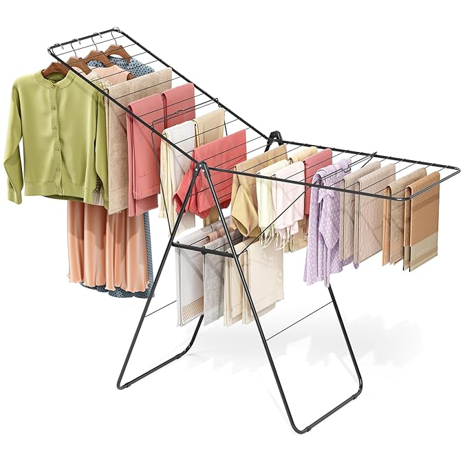 APEXCHASER Clothes Drying Rack, Foldable Oversized Drying Rack Clothing