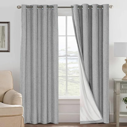H.VERSAILTEX Linen Curtains 100% Blackout Curtains