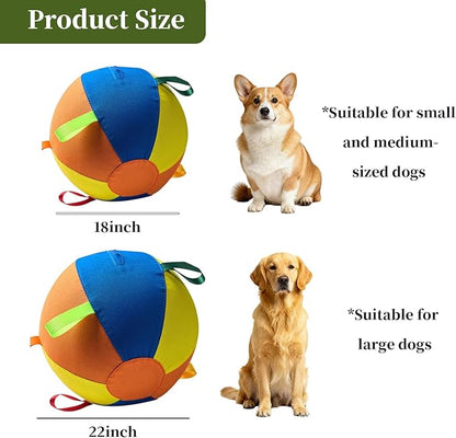 Herding Giant Tennis Dog Ball, Toy for Medium to Large Dogs, for Aggressive Chewers, Tough Herding Ball for Play & Exercise, Fun Doggy Birthday Gift (22-inch)