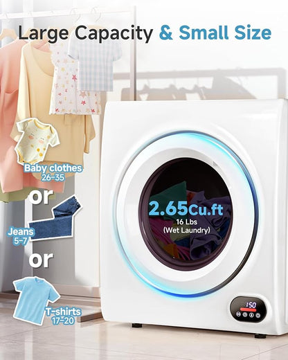 2.65 Cu.Ft Portable Clothes Dryer - 1400W Clothes Dryer