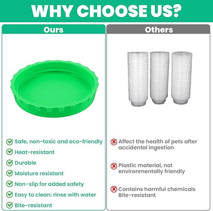 6 Pcs Gecko Feeding Cups,Silicone Geckos Food Cup,Silicone Gecko Feedings Cup,and Water Bowl,Reptile Feeding Cups for Geckos,Isopods,Lizards,Tarantula,Small Pets,Easy Clean & 6 Colors