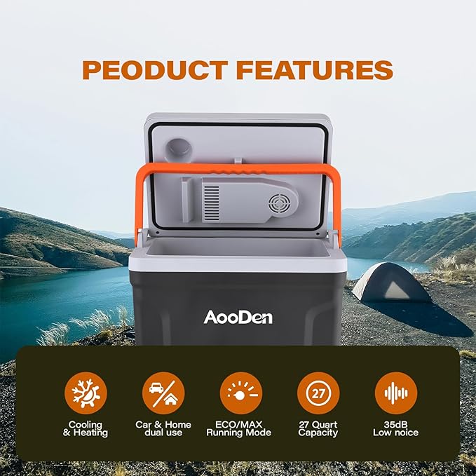 Upgrade 27 Quart Electric Car Cooler and Warmer