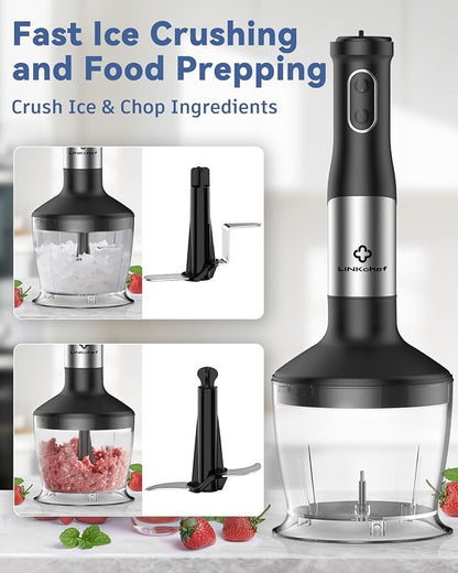 LINKChef 7-in-1 Immersion Blender, 800W Hand Blender