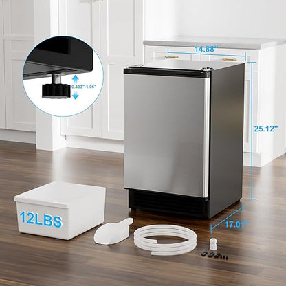 COTLIN Drainless Under Counter Ice Maker 15" W