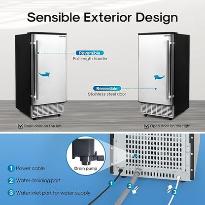 ICEPURE 15" Under Counter Ice Maker