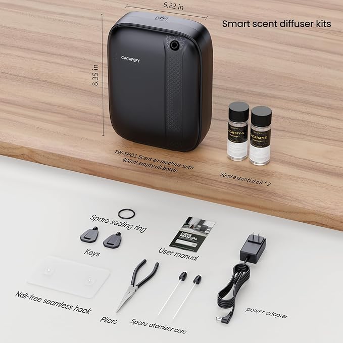 Waterless Essential Oil Diffuser, 3000 Sq.Ft Coverage 400ml Capacity Hotel