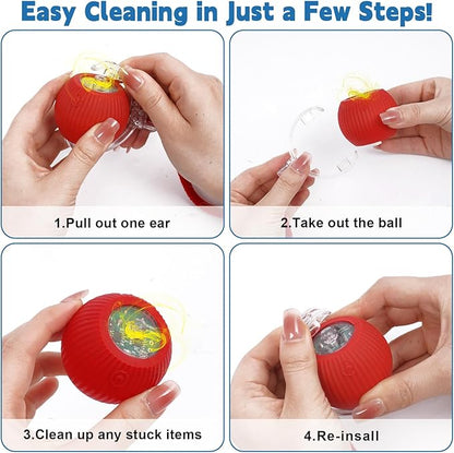 Interactive cat Toys for Indoor Cats, Speedy Tail 3.0 Cat Toy, Motion Activate cat Toy Ball，Automatic Toys for Bored Indoor Cats, Speedy Tail 2.0 Cat Toy, Rechargeabl(Red)