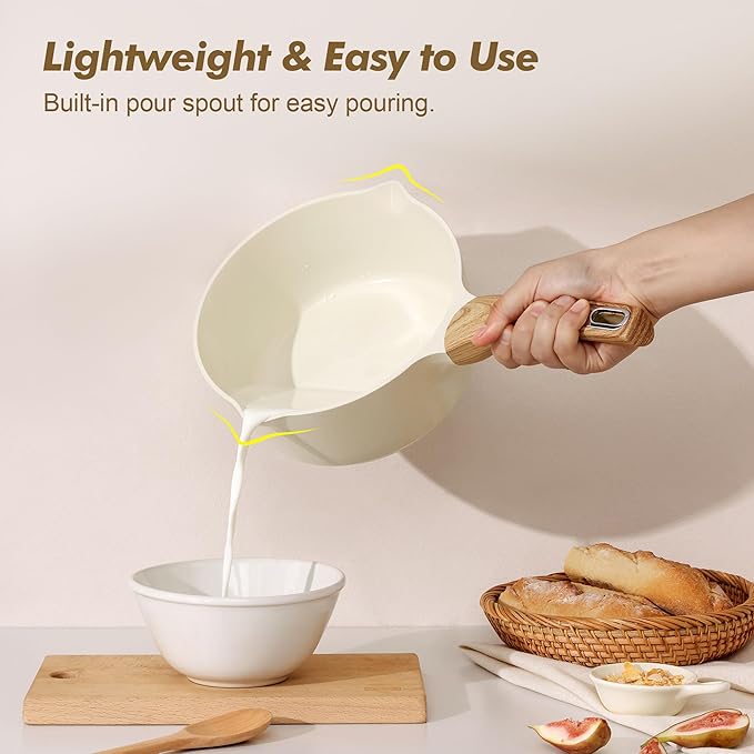 SENSARTE 2.0 & 3.0 Quart Ceramic Sauce Pan Sets