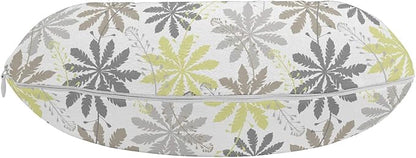 Ambesonne Floral Travel Pillow Neck Rest, Print of Shepherd's Purse Silhouettes in Mute Pastel Shades, Memory Foam Traveling Accessory for Airplane and Car, 12", Dust Dimgray